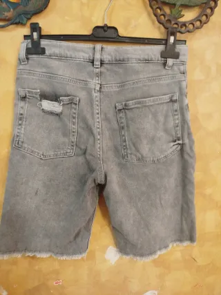 Zara Shorts Jeans Denim Grigio Taglia 164cm