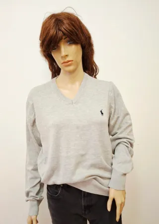 Jersey Polo Ralph Lauren Gris V-Neck