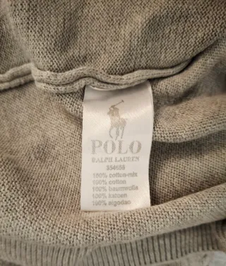 Jersey Polo Ralph Lauren Gris V-Neck