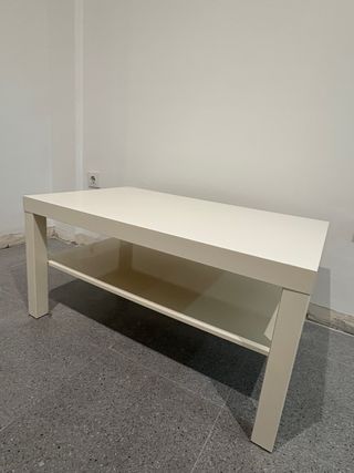 Mesa auxiliar Ikea madera beige