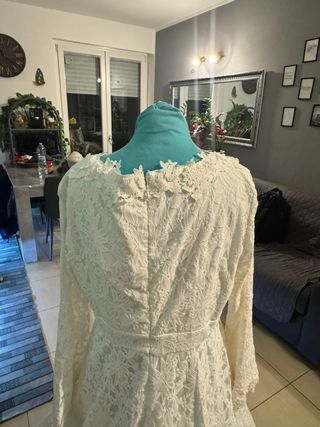 Abito da sposa pizzo tulle cerchio taglia XL