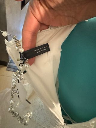 Abito da sposa pizzo tulle cerchio taglia XL