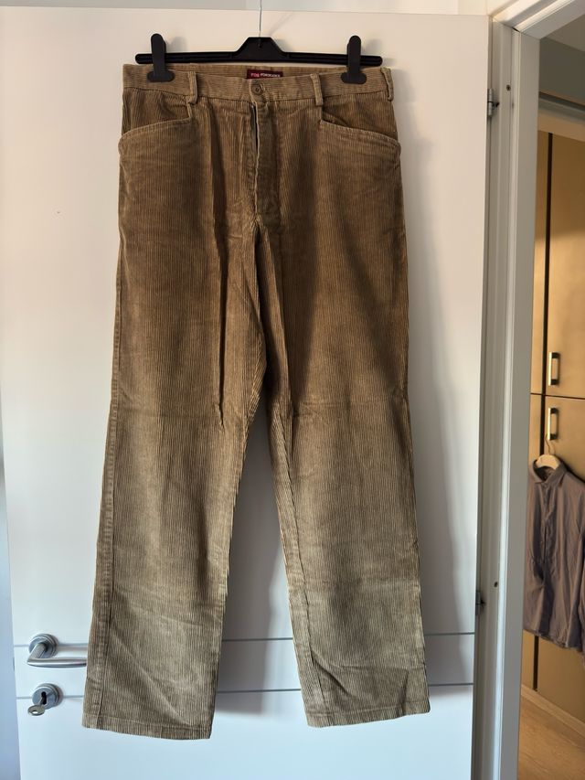 Pantaloni Fordocks velluto a costine beige tg 48