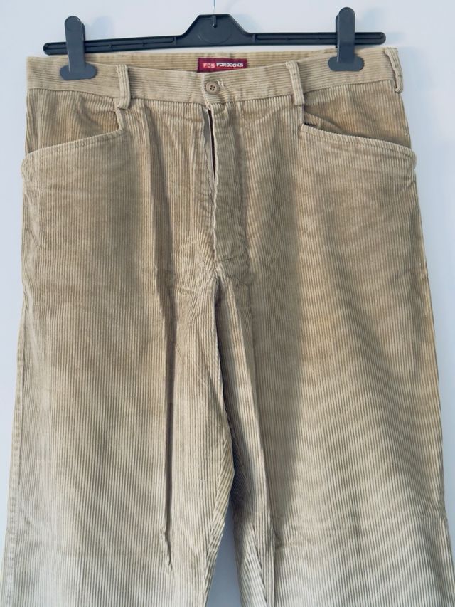 Pantaloni Fordocks velluto a costine beige tg 48
