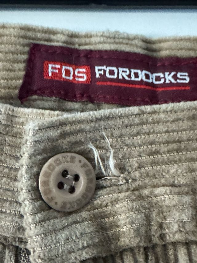 Pantaloni Fordocks velluto a costine beige tg 48