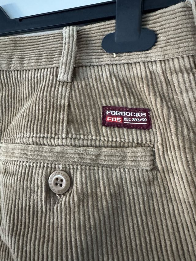 Pantaloni Fordocks velluto a costine beige tg 48