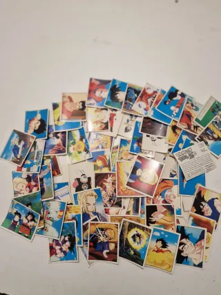 Lote cromos Dragon Ball Z y fútbol antiguos