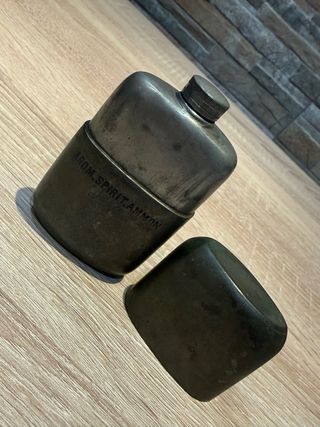 Frasco Peltre S. XIX Arom. Spirit. Ammon.