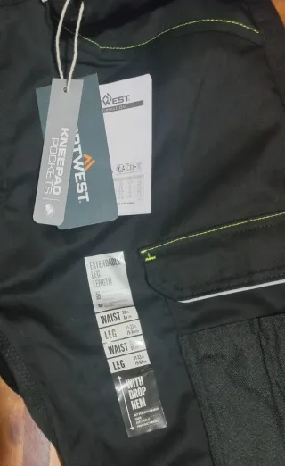 Pantalón Portwest Talla 42 Negro/Amarillo