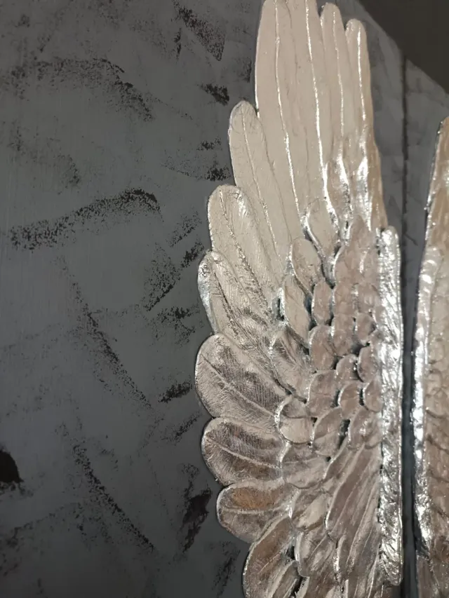 Cuadro Hecho a mano, alas de ángel , porcelana...