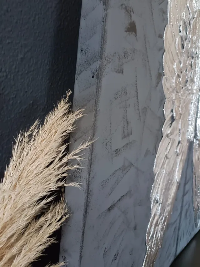 Cuadro Hecho a mano, alas de ángel , porcelana...