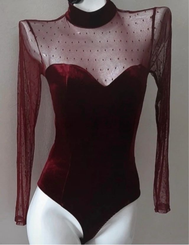 Body terciopelo granate T.M