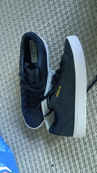 Zapatillas Adidas Piel Negras Talla 39 Nuevas