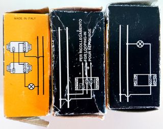 Scatola derivazione VIMAR, presa e 2 interruttori