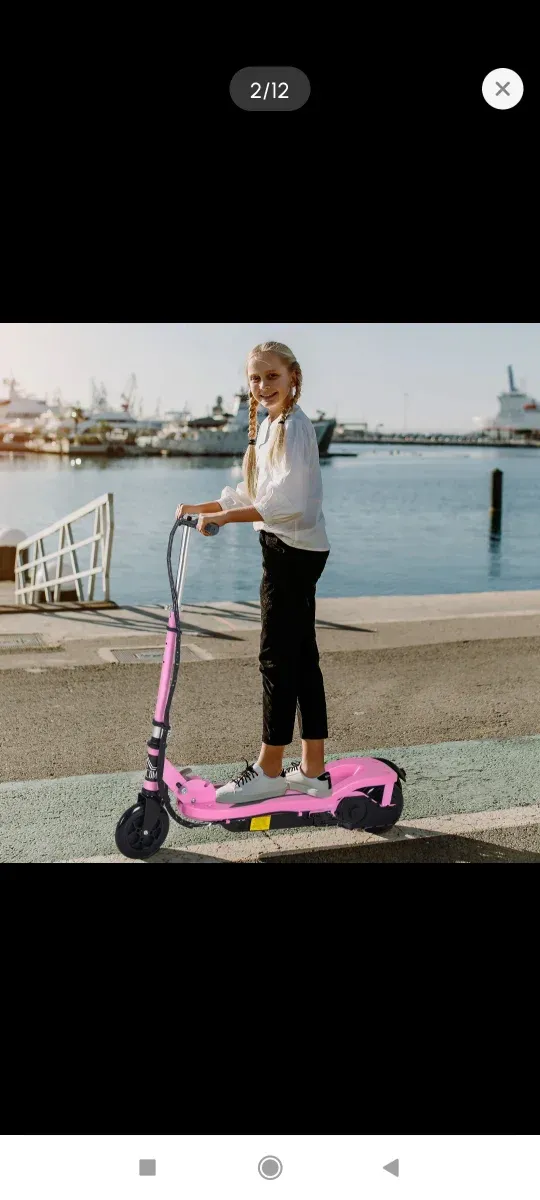 Patinete eléctrico rosa 7-14 años