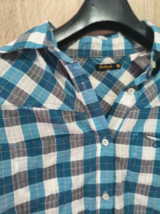 Camisa Rellish cuadros azul, gris y blanco