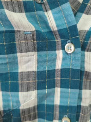 Camisa Rellish cuadros azul, gris y blanco