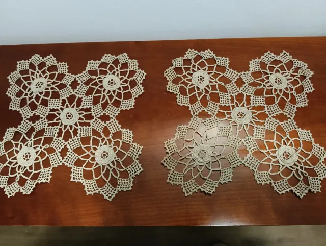 Colección paños de crochet hechos a mano