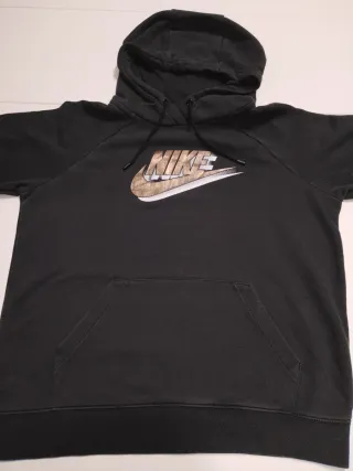 Felpa Nike con cappuccio e logo oro