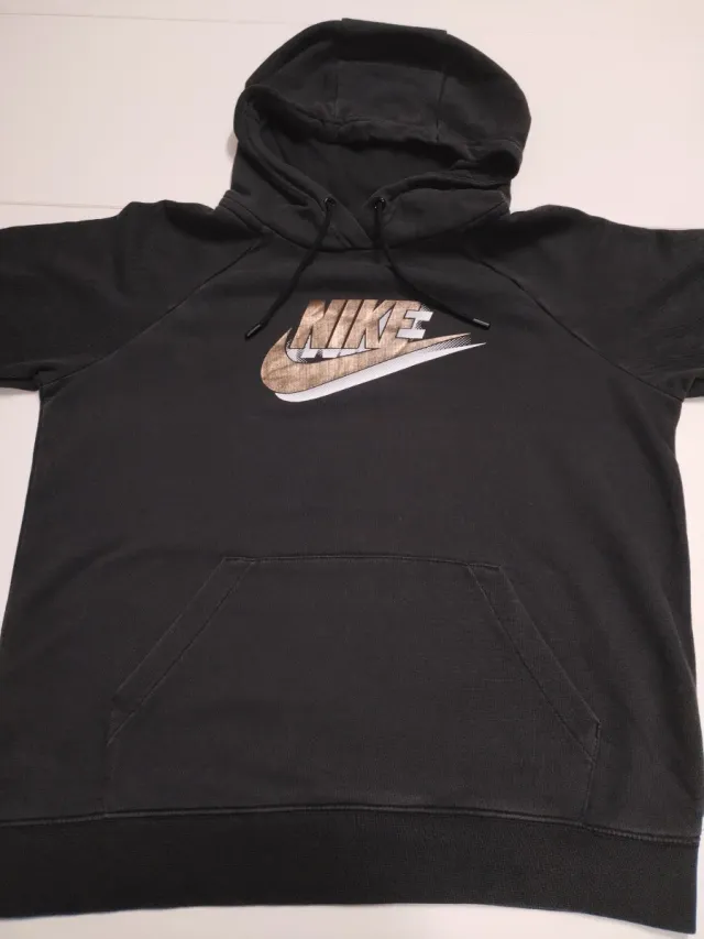 Felpa Nike con cappuccio e logo oro