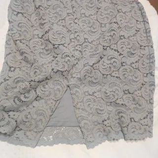 Falda Zara encaje azul Talla M