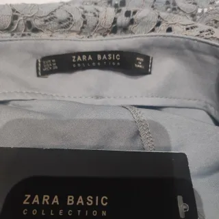 Falda Zara encaje azul Talla M