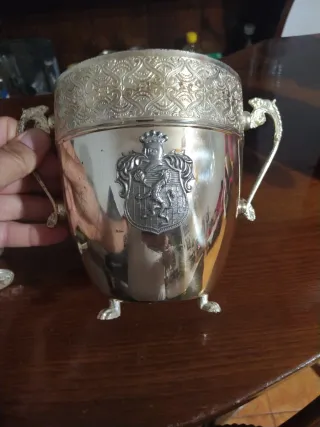 Cestello ghiaccio con pinza in metallo