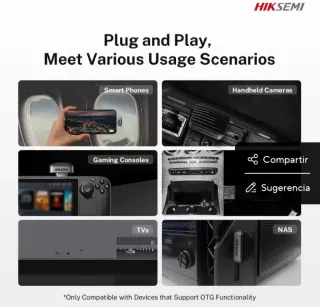 Ultra Mini PSSD USB-C HIKSEMI 450MB/s 256gb