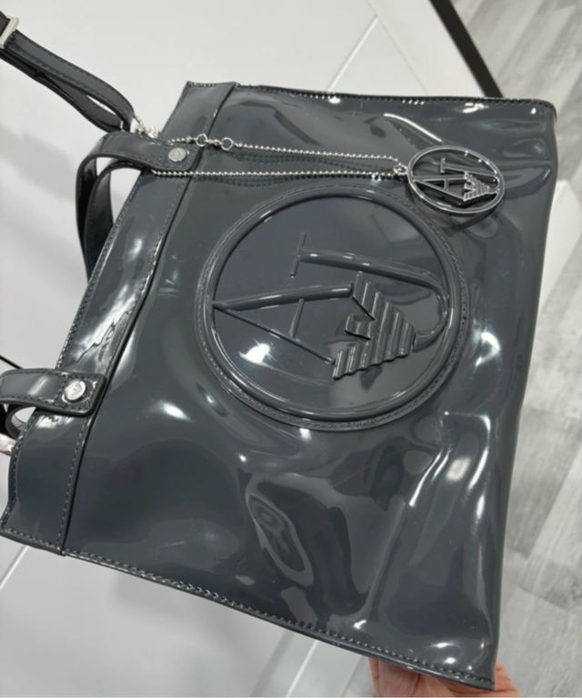 Bolso Armani Gris Charol