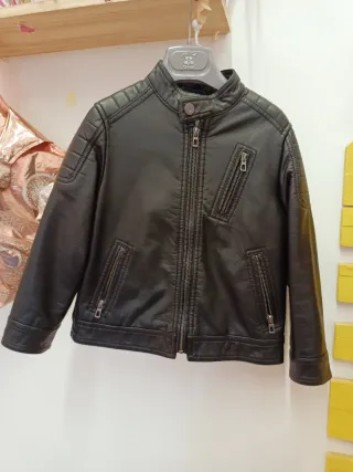 Giacca Biker Bambino Semilpelle