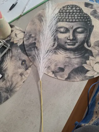 Ramos de pampas blancas artificiales