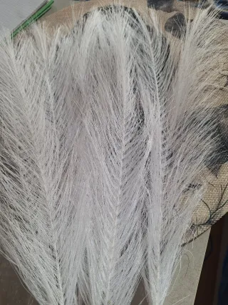 Ramos de pampas blancas artificiales