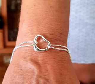 Pulsera Plata Ley 925 Corazón