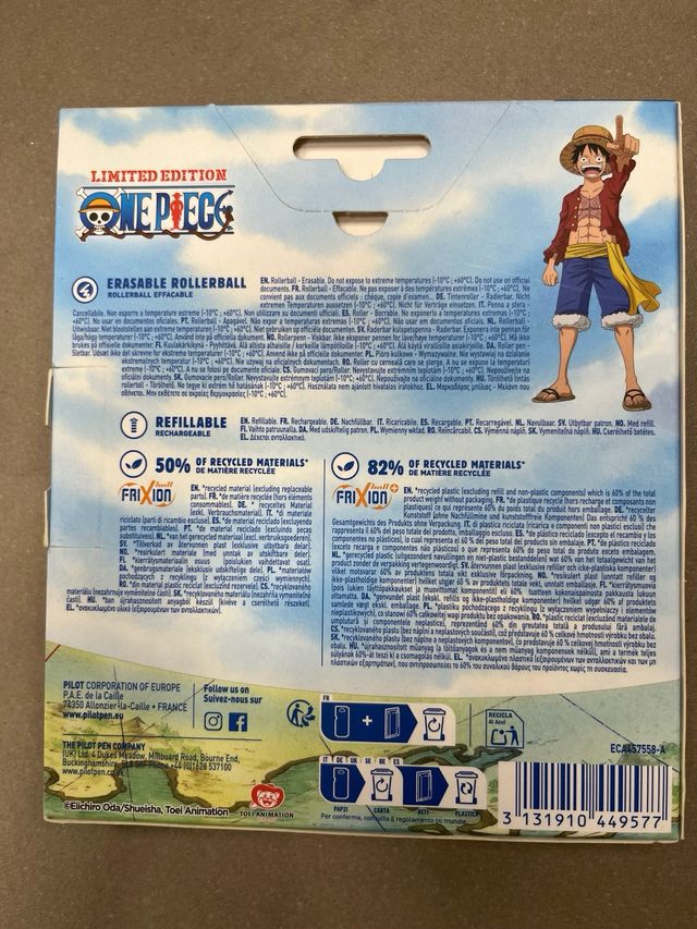 Set Bolígrafos Pilot FriXion One Piece Ed. Limitad