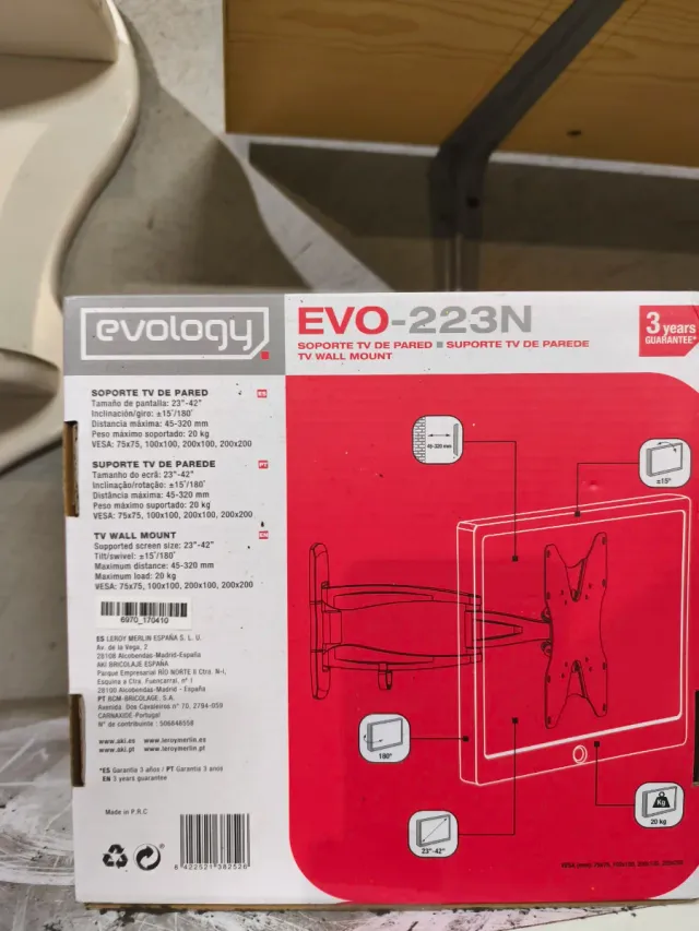 EVO-223N Soporte TV Pared