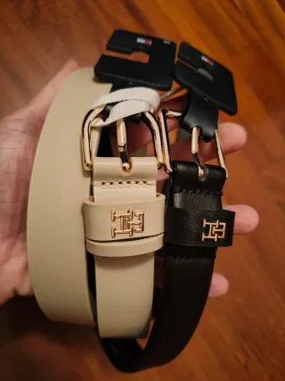 Cinture Tommy Hilfiger donna beige e nere