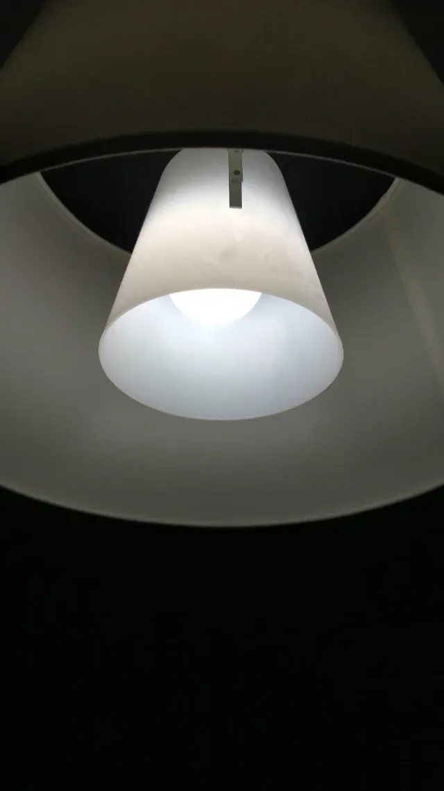 Lámpara de techo de tela blanca