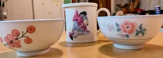 Set 3 tazze: 1 mug e 2 mini scodelle