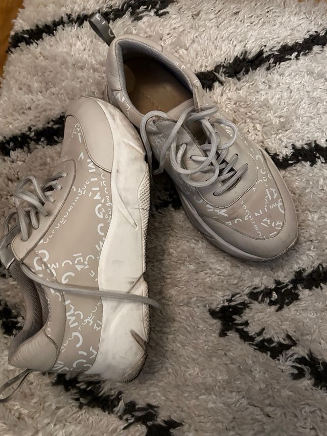 Zapatillas Adolfo Domínguez Beige/Blanco