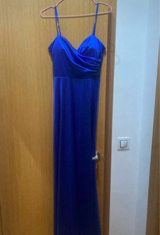 Vestido largo azul para evento especial
