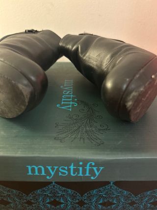 Botines de piel negros con plataforma talla 39