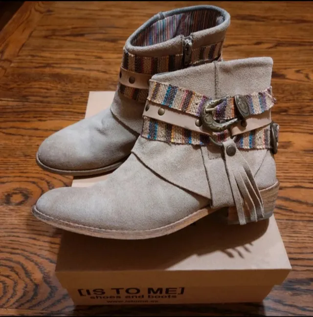 Botines ante beige 'Is To Me' (Talla 38)