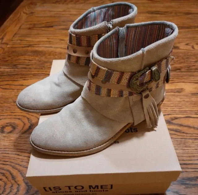 Botines ante beige 'Is To Me' (Talla 38)