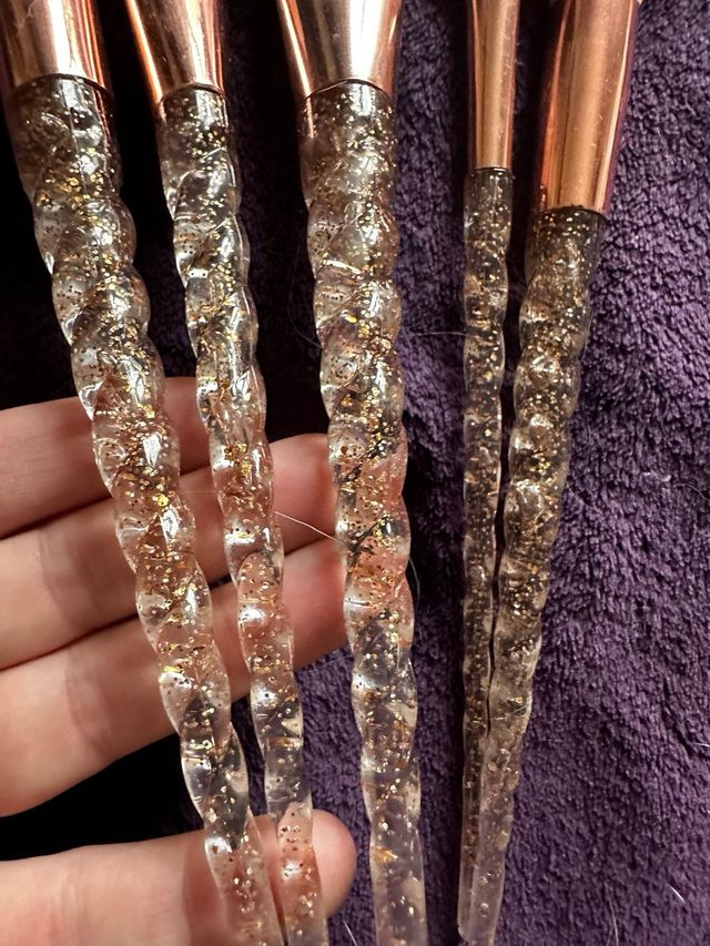 Pack 5 Brochas Maquillaje Unicornio Rosas