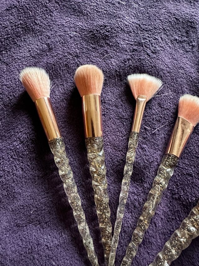 Pack 5 Brochas Maquillaje Unicornio Rosas