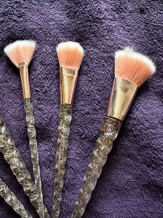 Pack 5 Brochas Maquillaje Unicornio Rosas