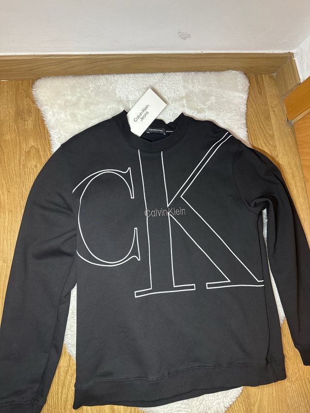 Sudadera Calvin Klein Jeans Negra Nueva