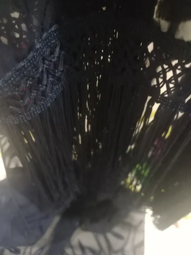 Estola bordada azul oscuro