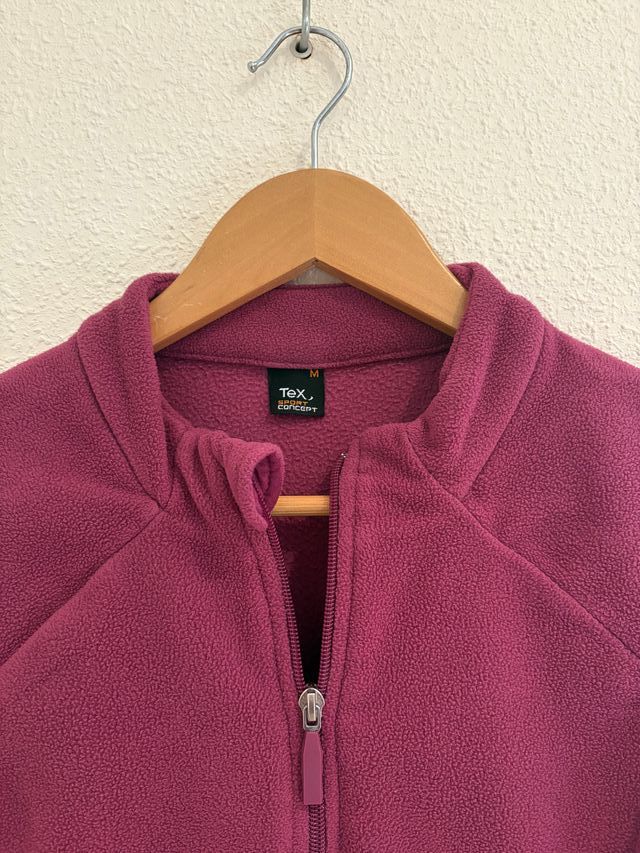 Forro polar morado con cremallera