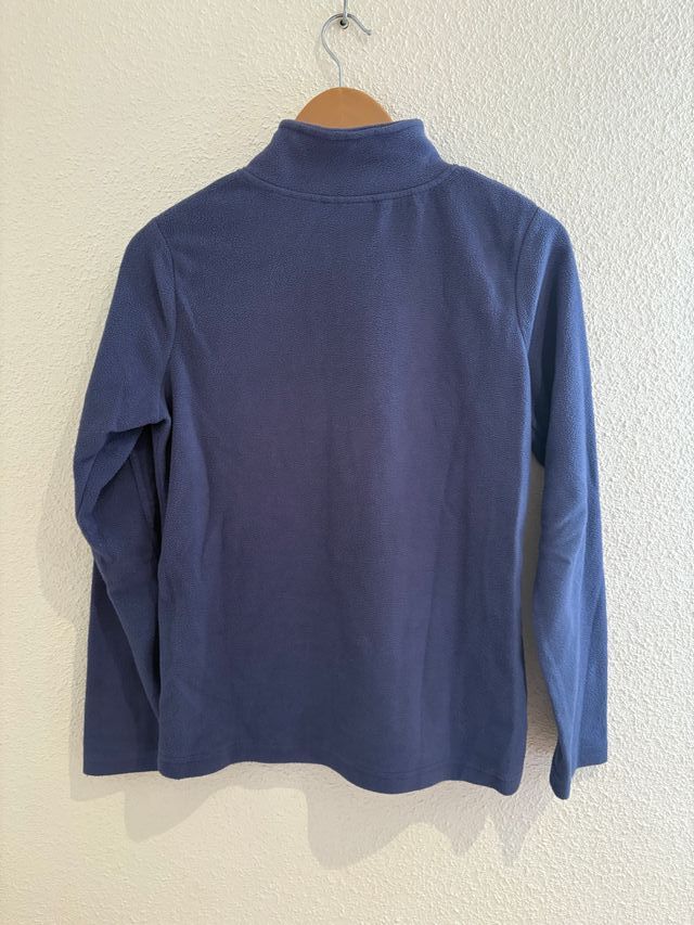 Forro polar azul con cremallera